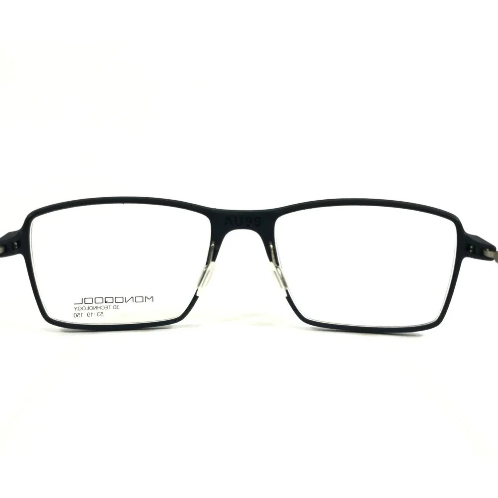 Monoqool Eyeglasses Frames ARTHUR AU99 Atlantic Blue Brushed Silver 52-20-143